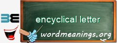 WordMeaning blackboard for encyclical letter